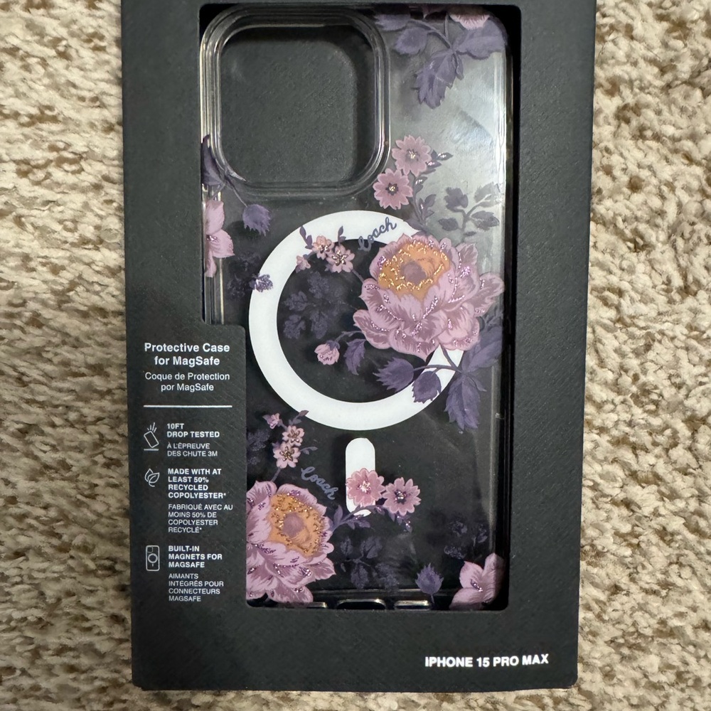 Coach iPhone 15 pro max case